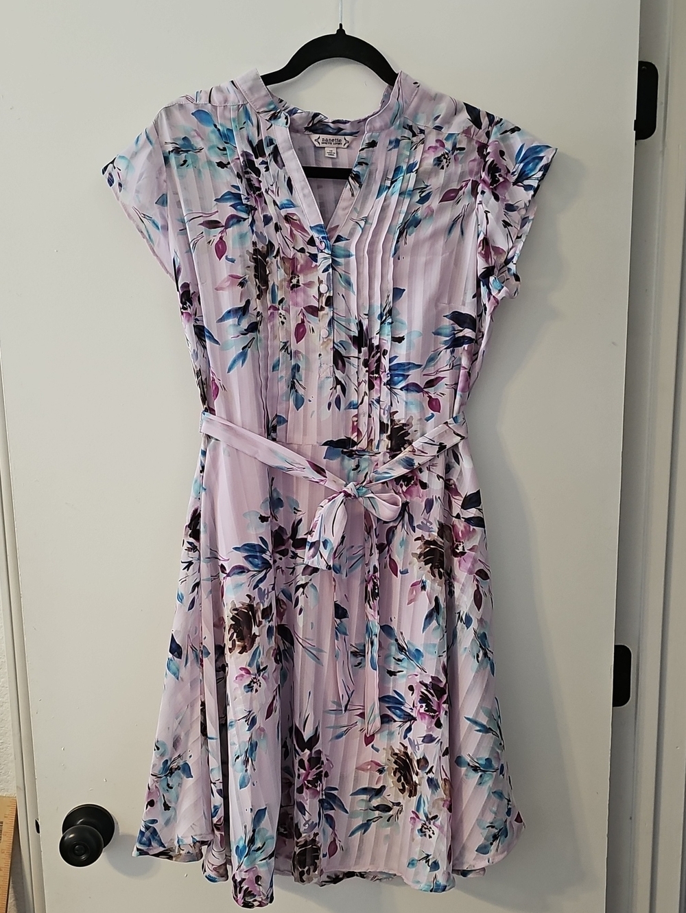Nanette Lepore Purple Floral Midi Dress Side 12